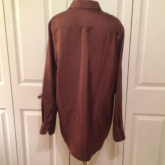 Banana Republic silk print button up shirt size M - Picture 4 of 6